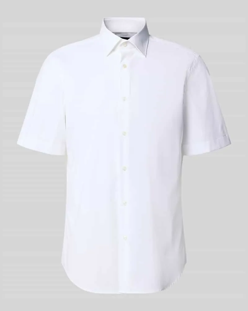 HUGO BOSS Regular Fit Businesshemd aus Baumwoll-Mix Modell 'H-JOE-K-SH-C1-262 Weiss