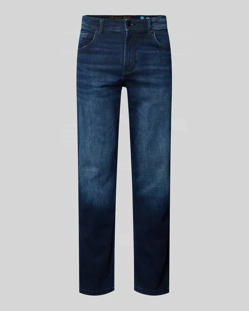 Christian Berg Comfort Fit Jeans mit Eingrifftaschen Dunkelblau