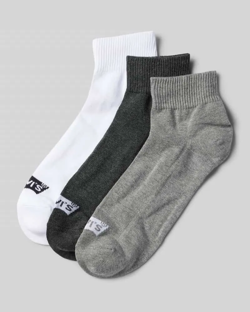 Levi's Socken mit Label-Detail Modell 'MID CUT BATWING LOGO' im 3er-Pack 