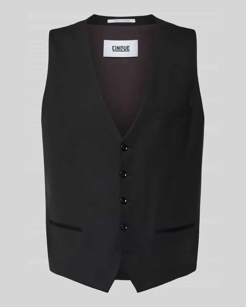 cinque Weste mit V-Ausschnitt Modell 'FESTONE Black