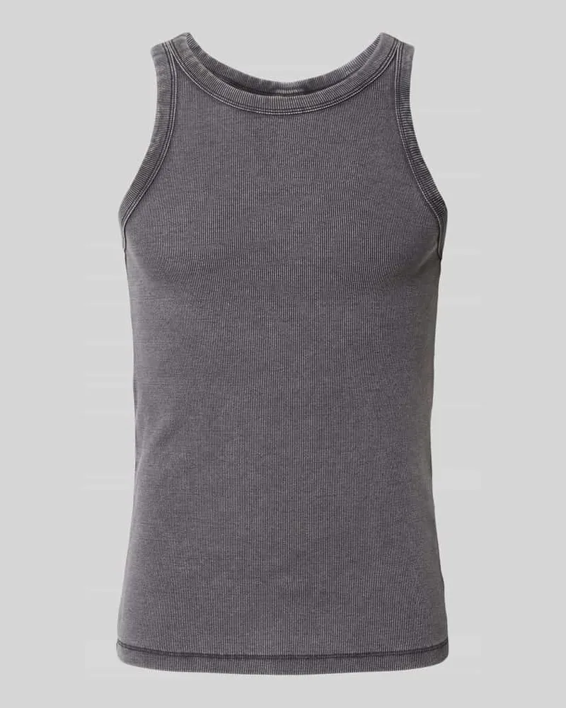 Jack & Jones Tanktop in Ripp-Optik Modell 'CONCRETE WASHED Anthrazit