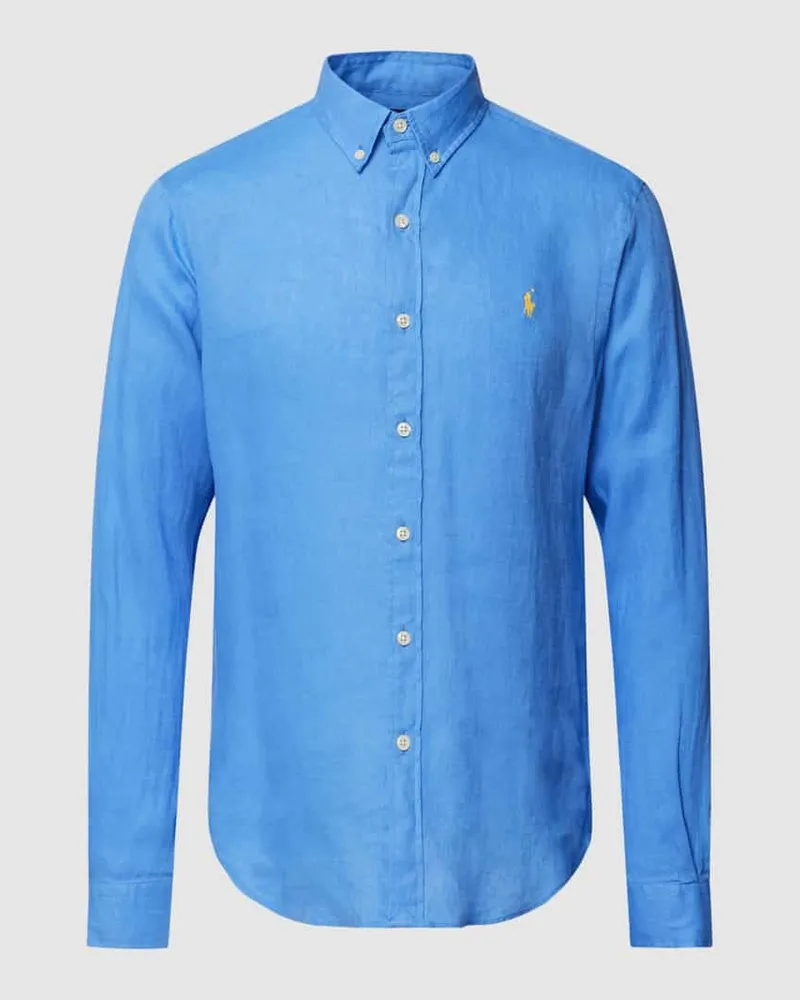 Ralph Lauren Slim Fit Freizeithemd mit Button-Down-Kragen Bleu