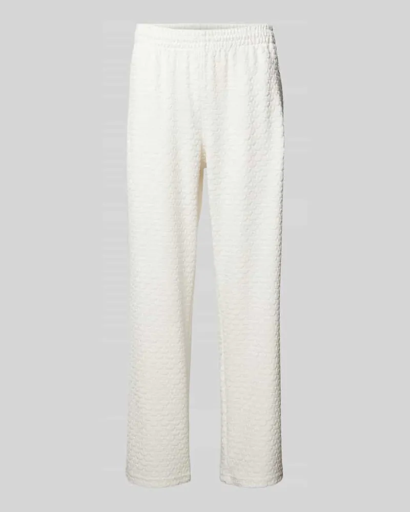 adidas Straight Leg Sweatpants mit Strukturmuster Weiss