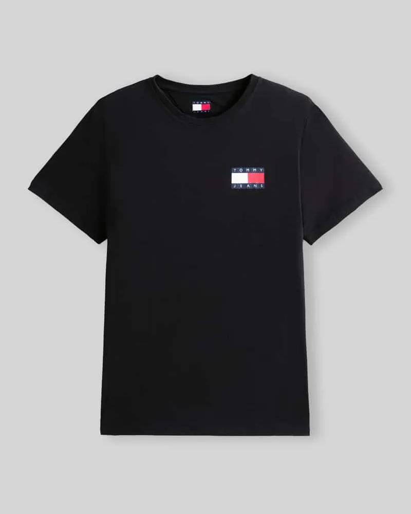 Tommy Hilfiger Slim Fit T-Shirt aus reiner Baumwolle Black