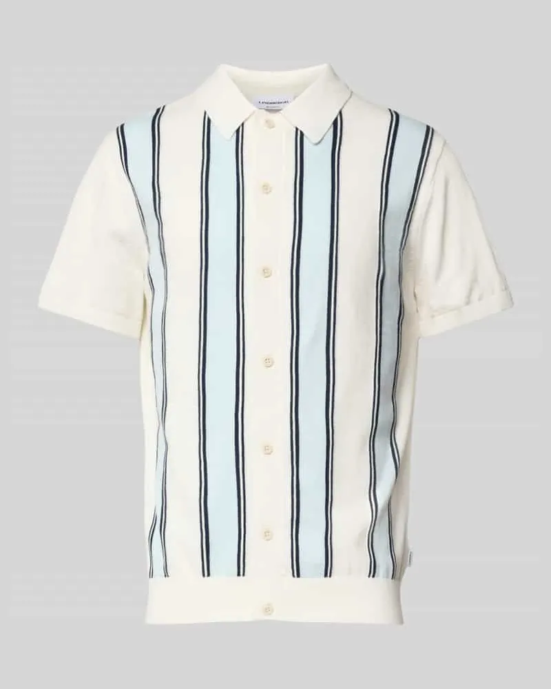 Lindbergh Freizeithemd mit Polokragen Offwhite