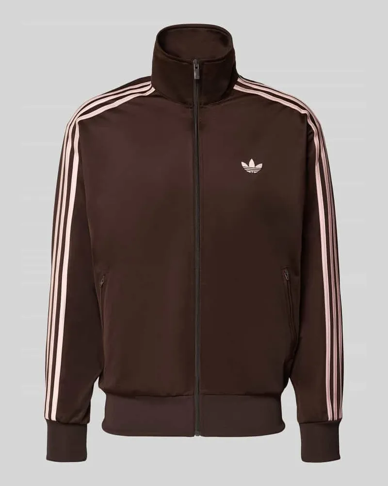 adidas Trainingsjacke mit Stehkragen Dunkelbraun