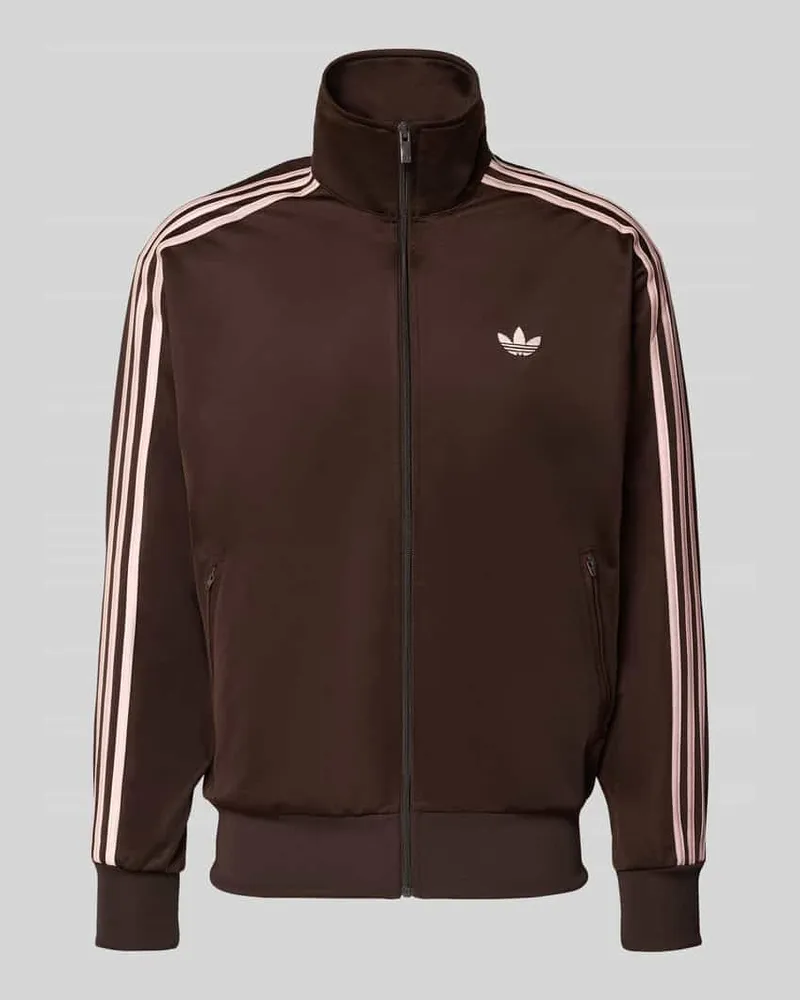 adidas Trainingsjacke mit Stehkragen Dunkelbraun