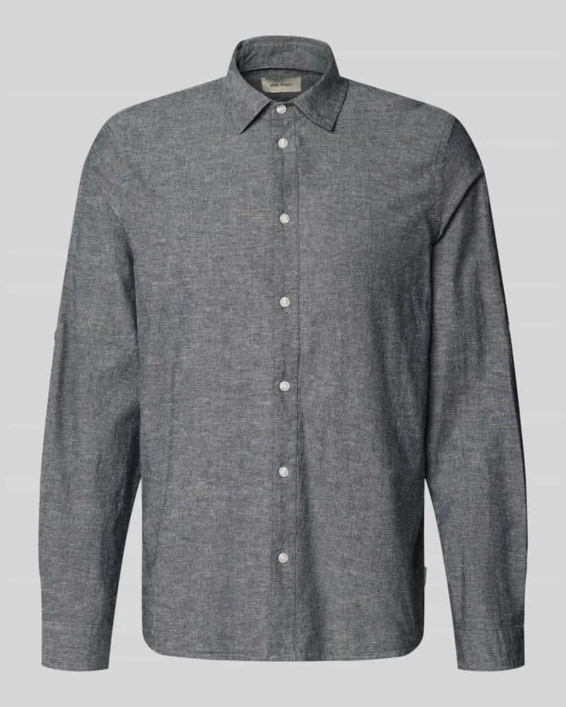 Blend Regular Fit Freizeithemd mit Kentkragen Modell 'ABAN Marine