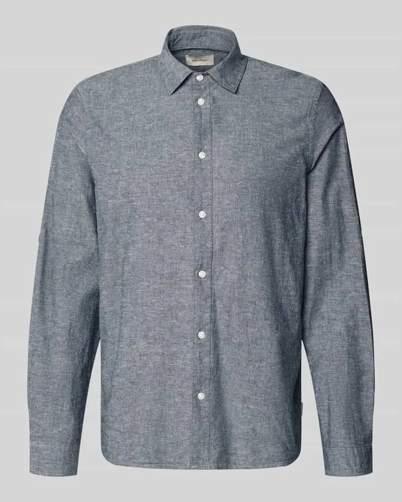 Blend Regular Fit Freizeithemd mit Kentkragen Modell 'ABAN Marine