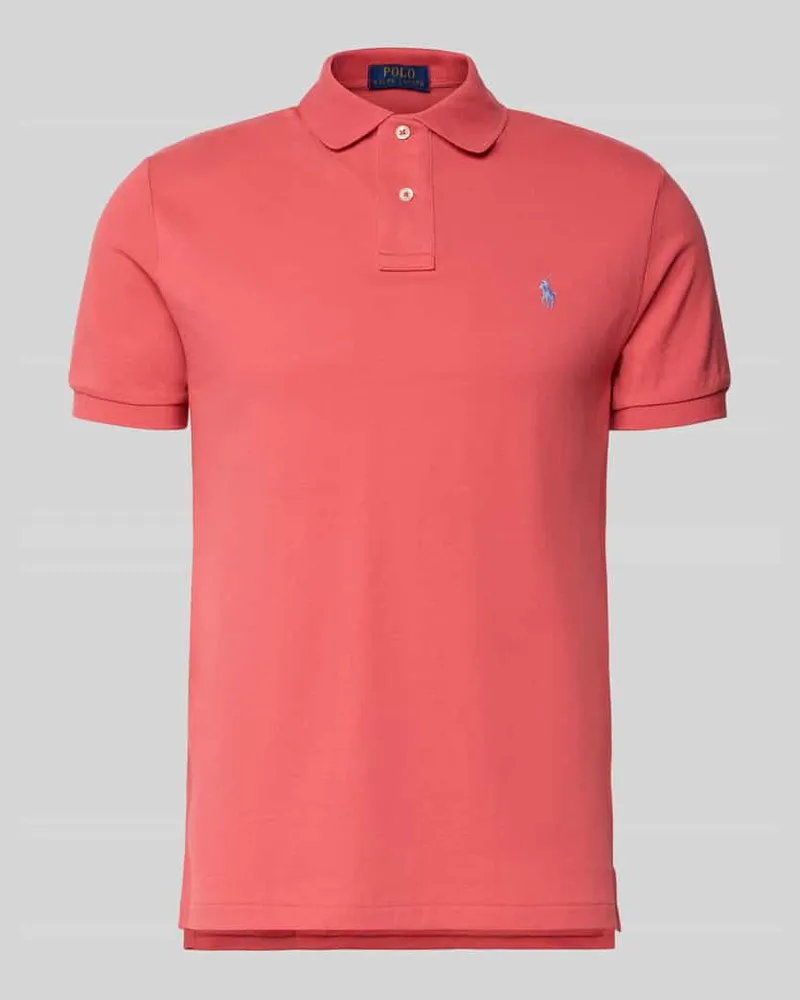 Ralph Lauren Slim Fit Poloshirt aus reiner Baumwolle Rot