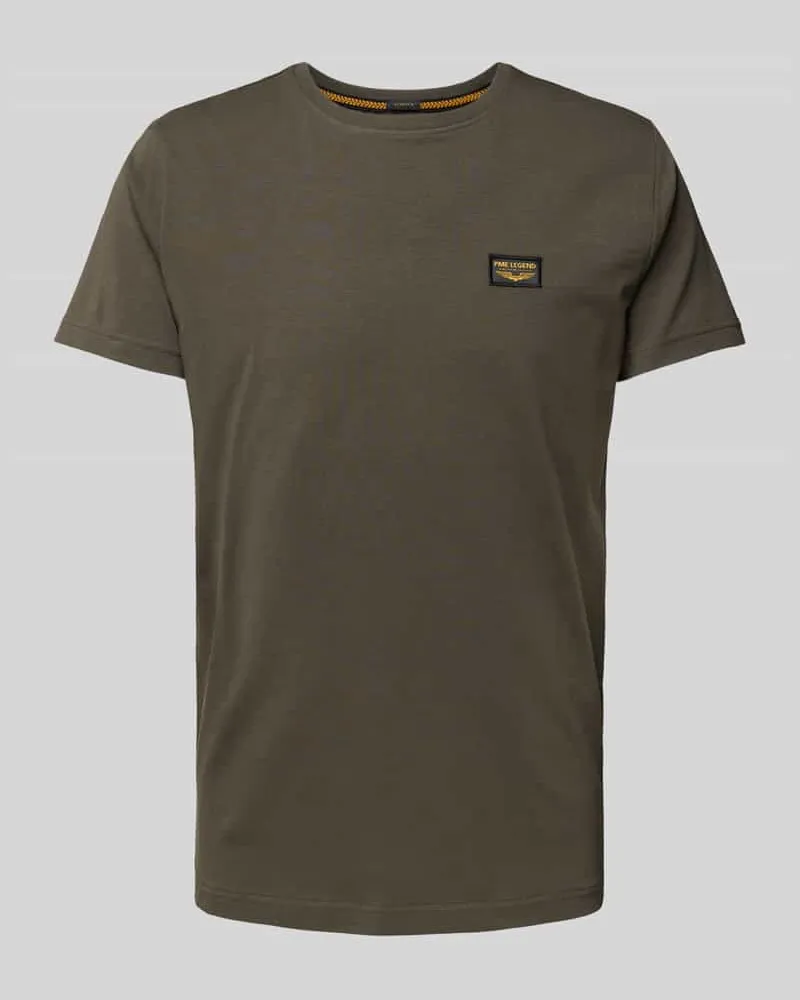 PME Legend T-Shirt mit Label-Stitching Modell 'GUYVER Oliv