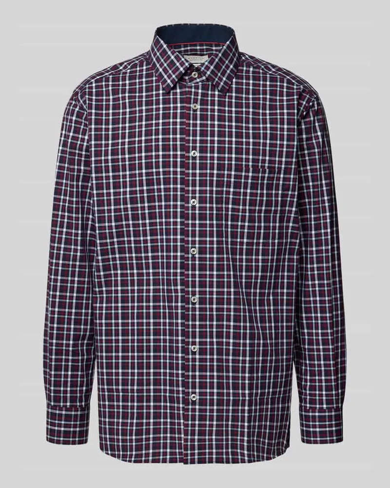 Eterna Regular Fit Business-Hemd mit Kentkragen Marine