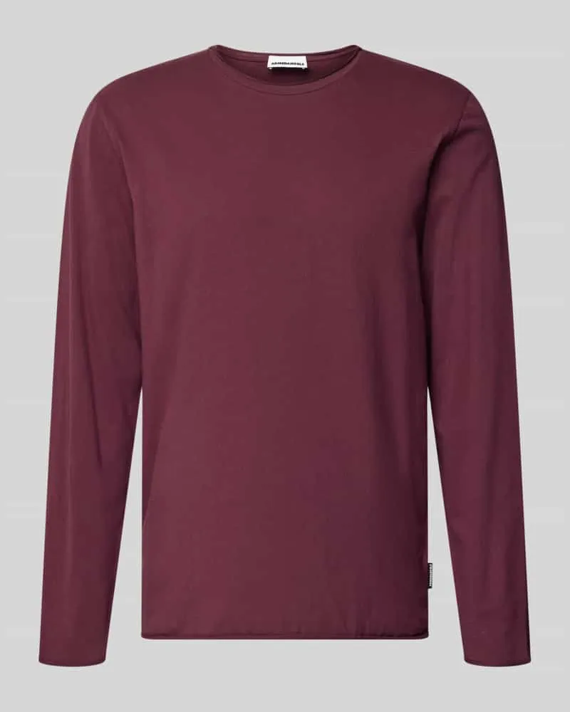 Armedangels Relaxed Fit Langarmshirt aus reiner Bio-Baumwolle Modell 'MAARKOS Bordeaux