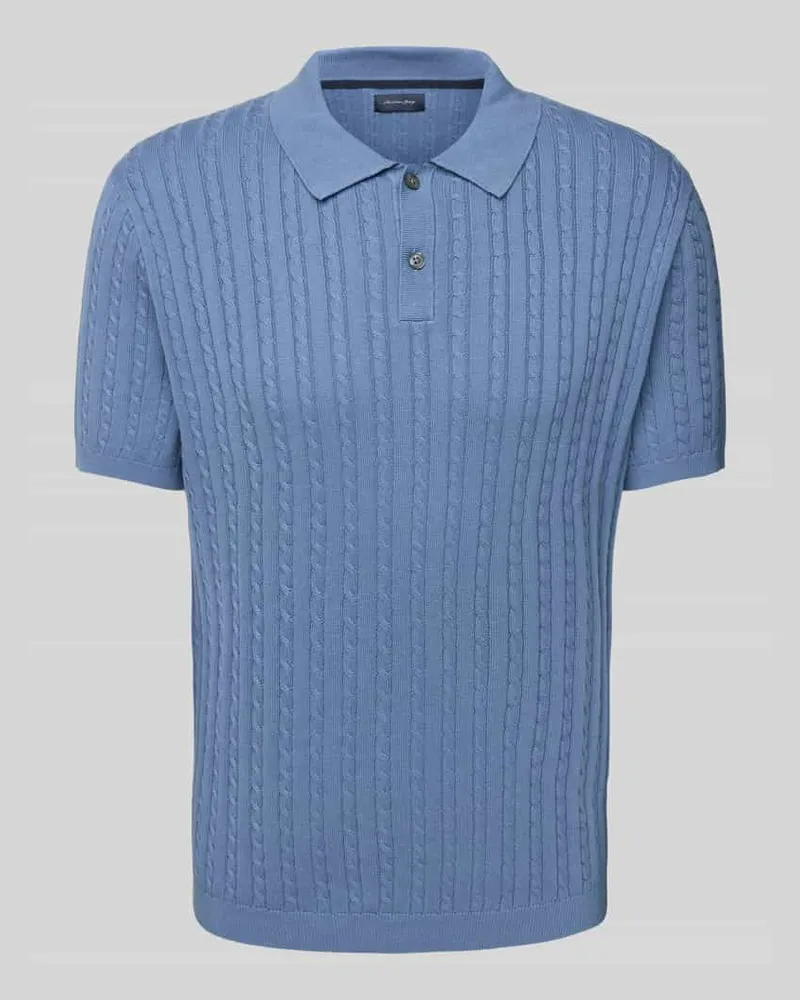 Christian Berg Poloshirt mit gerippten Abschlüssen 