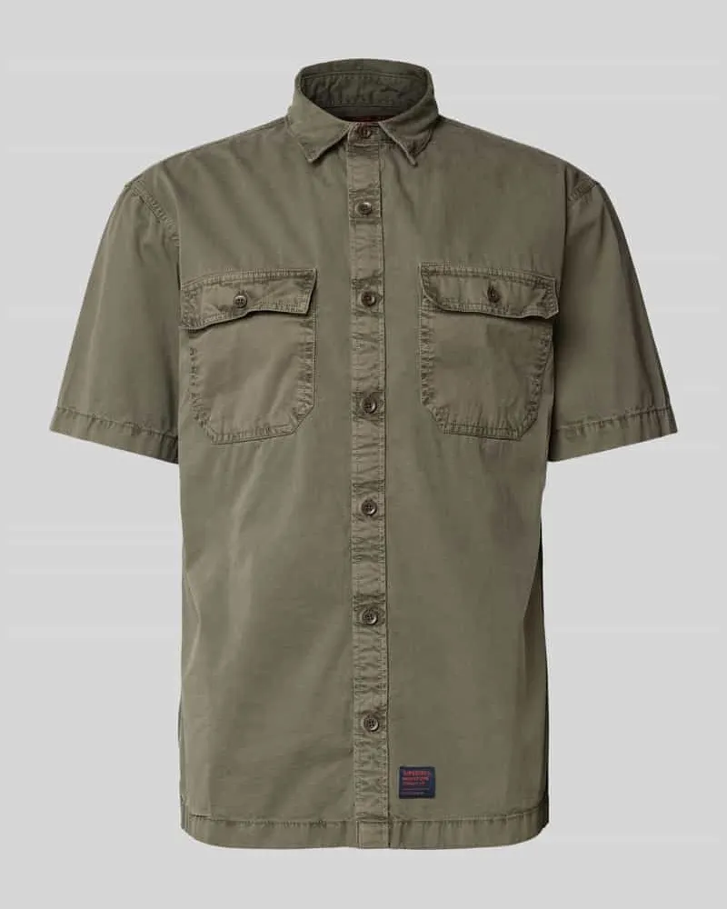 Superdry. Regular Fit Freizeithemd mit 1/2-Arm Modell 'Military 