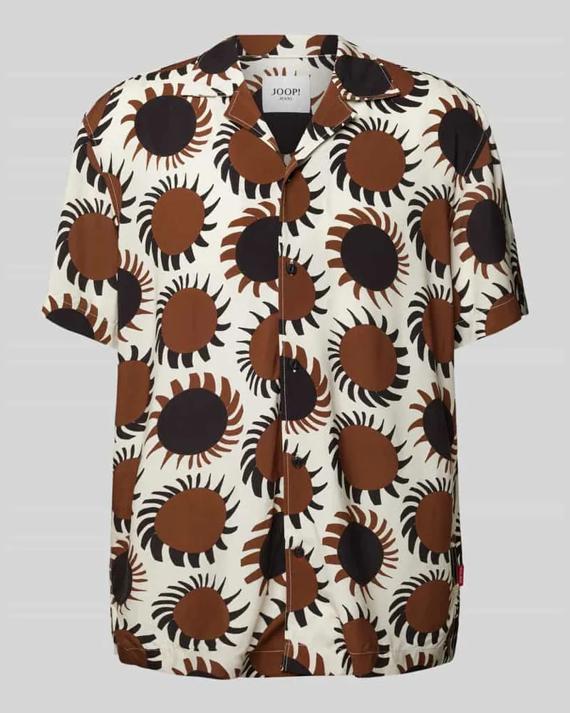 JOOP! Regular Fit Freizeithemd mit Reverskragen Modell 'Hanes Beige