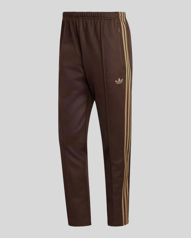 adidas Sweathose aus Baumwoll-Mix mit Logo-Stitching Dunkelbraun