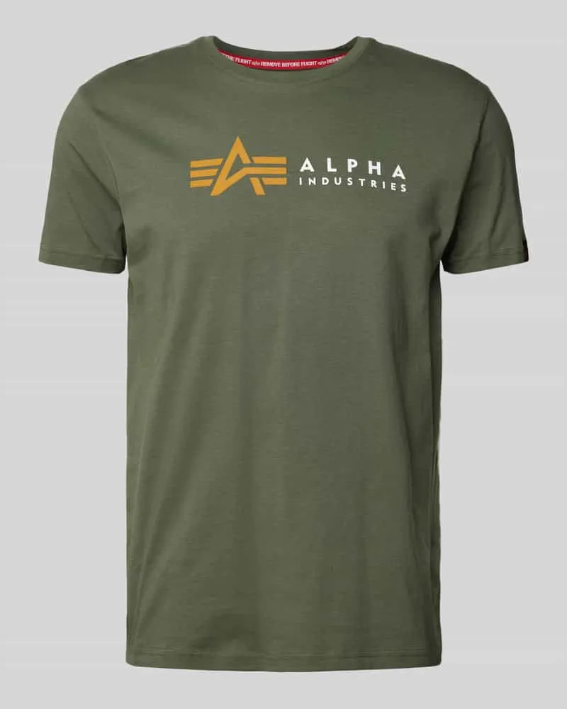 Alpha Industries T-Shirt mit Label-Print 