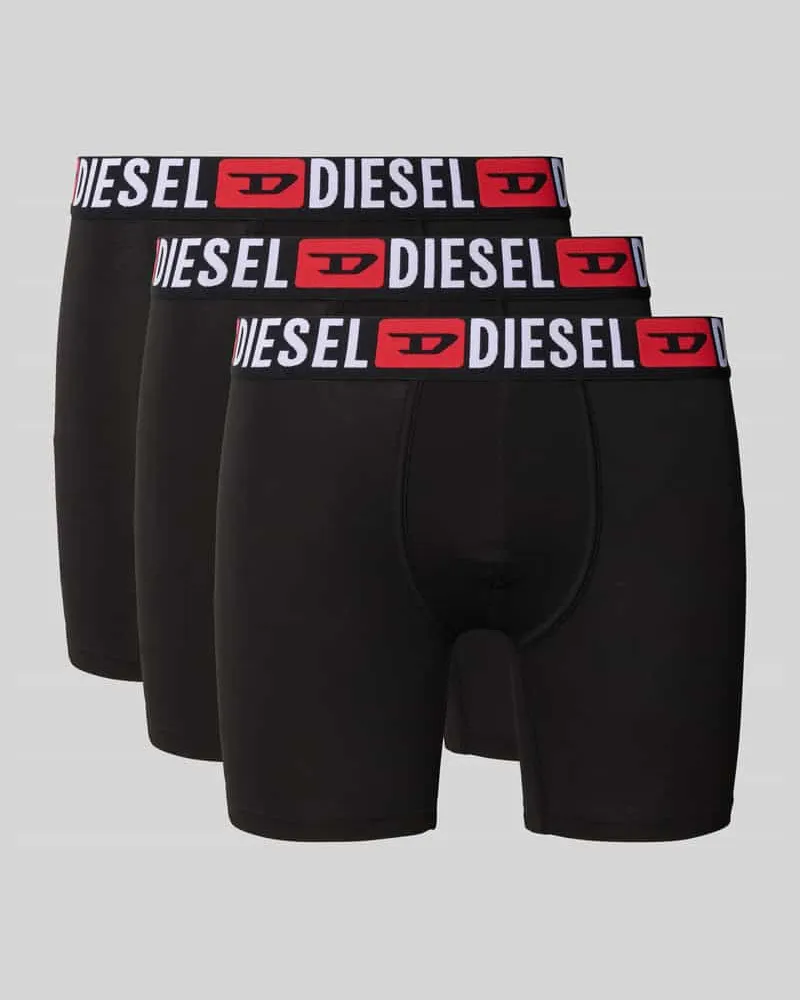 Diesel Trunks mit Logo-Stitching Modell 'Max' im 3er-Pack 