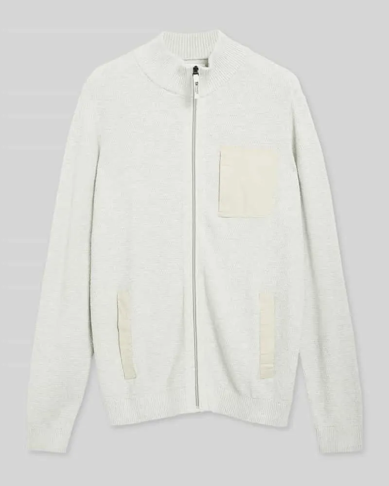 S.Oliver Strickjacke mit Brusttasche Offwhite