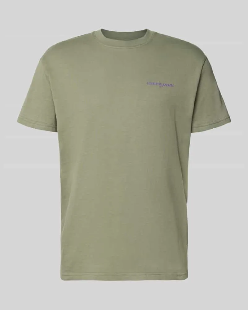 Tommy Hilfiger Regular Fit T-Shirt aus reiner Baumwolle Oliv