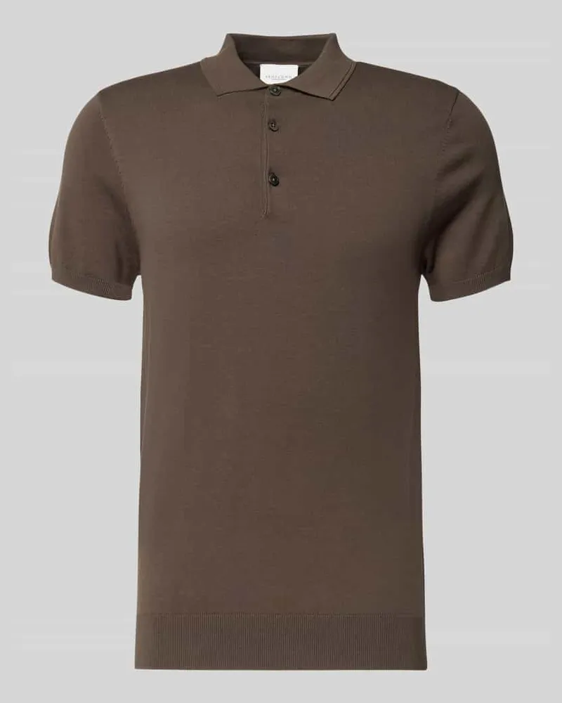 Profuomo Slim Fit Poloshirt mit Knopfleiste Hellgruen