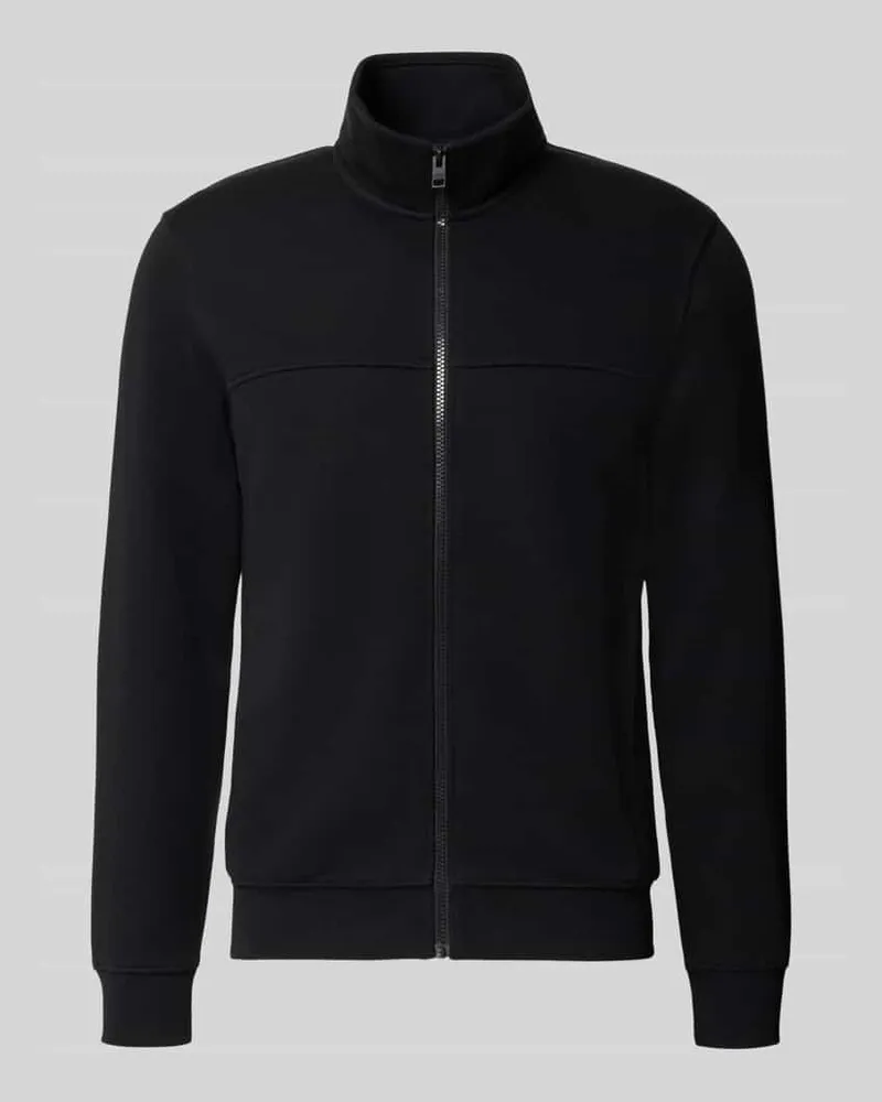 S.Oliver Regular Fit Sweatjacke aus Baumwoll-Mix Black