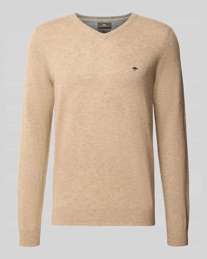 Fynch-Hatton Strickpullover aus Woll-Kaschmir-Mix Taupe