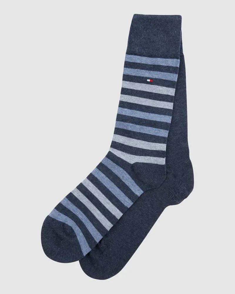 Tommy Hilfiger Socken mit Label-Detail im 2er-Pack Modell 'DUO STRIPE SOCK 