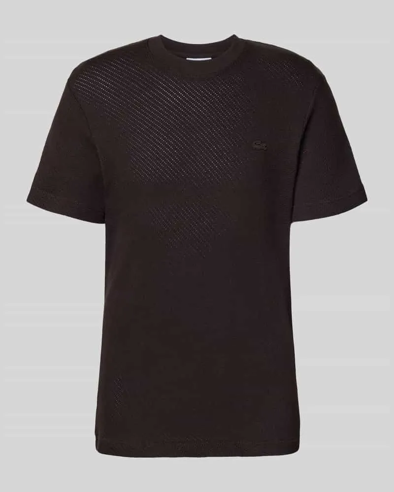 Lacoste Regular Fit T-Shirt aus reiner Baumwolle Schoko