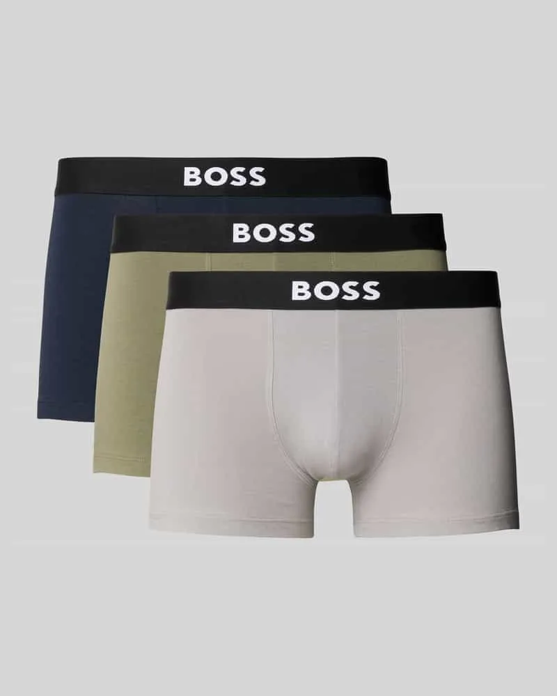 HUGO BOSS Regular Fit Trunks aus Baumwoll-Elasthan-Mix im 3er-Pack 