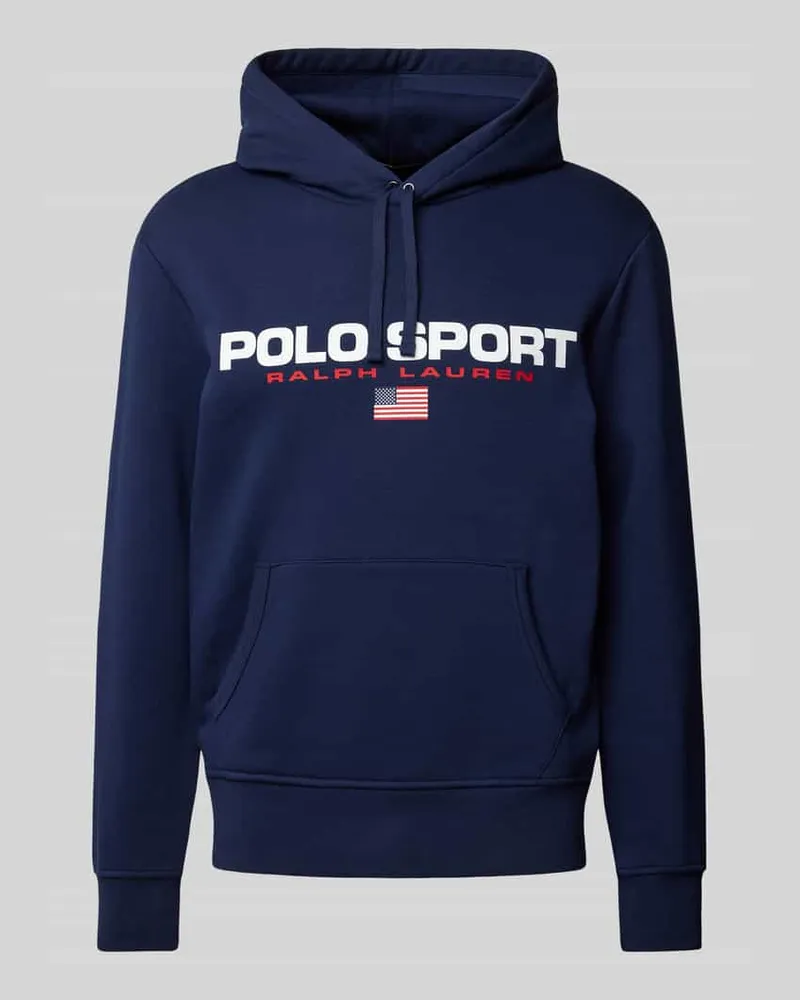 Ralph Lauren Hoodie mit Label-Print Dunkelblau