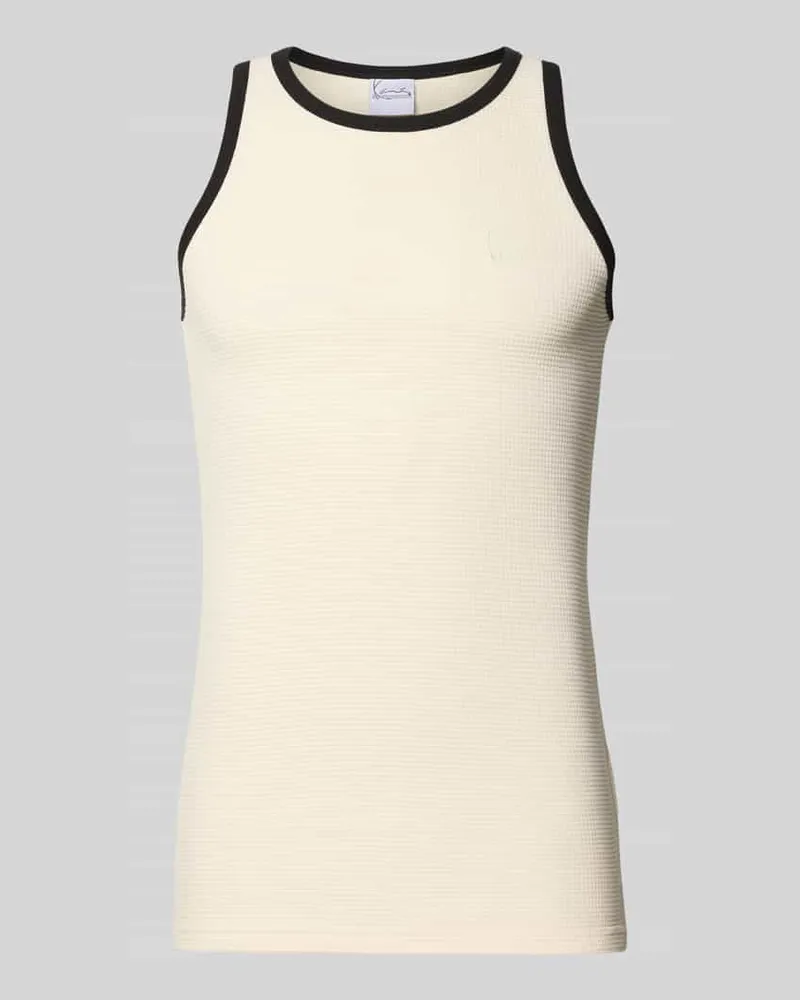 Karl Kani Slim Fit Top mit Rundhalsausschnitt Ecru