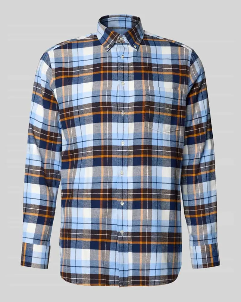 Christian Berg Regular Fit Freizeithemd mit Button-Down-Kragen 