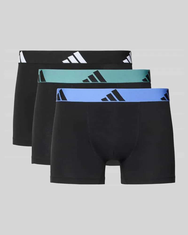 adidas Trunks mit elastischem Logo-Bund im 3er-Pack Black
