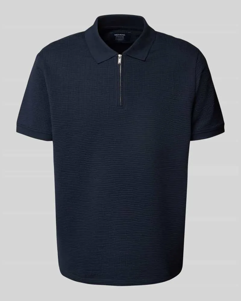 McNeal Poloshirt mit kurzem Reißverschluss Dunkelblau