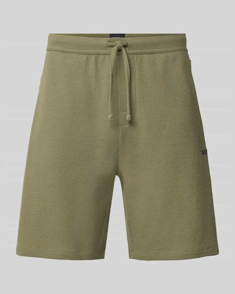 HUGO BOSS Regular Fit Sweatshorts aus Baumwoll-Mix 