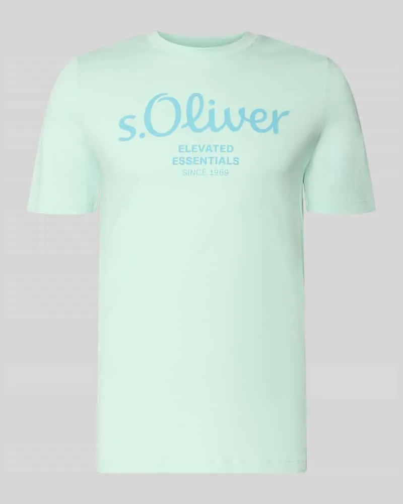 S.Oliver Regular Fit T-Shirt aus reiner Baumwolle Lind