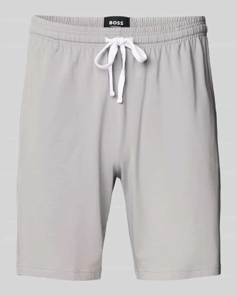 HUGO BOSS Regular Fit Sweatshorts aus Baumwoll-Elasthan-Mix 