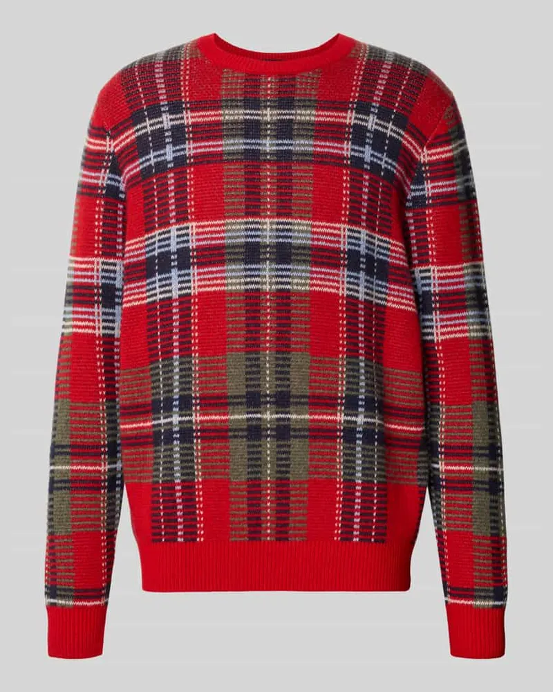 Christian Berg Oversized Pullover aus reinem Kaschmir Rot