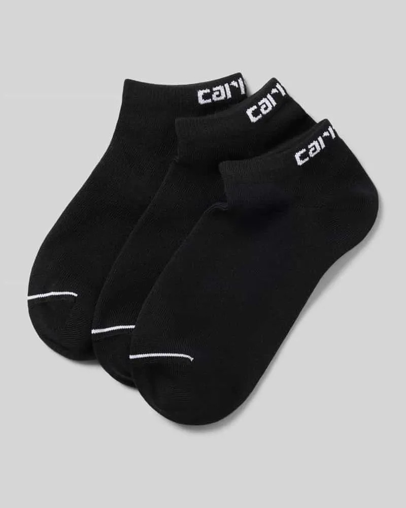 Carhartt WIP Sneakersocken mit Label-Detail im 3er-Pack Black