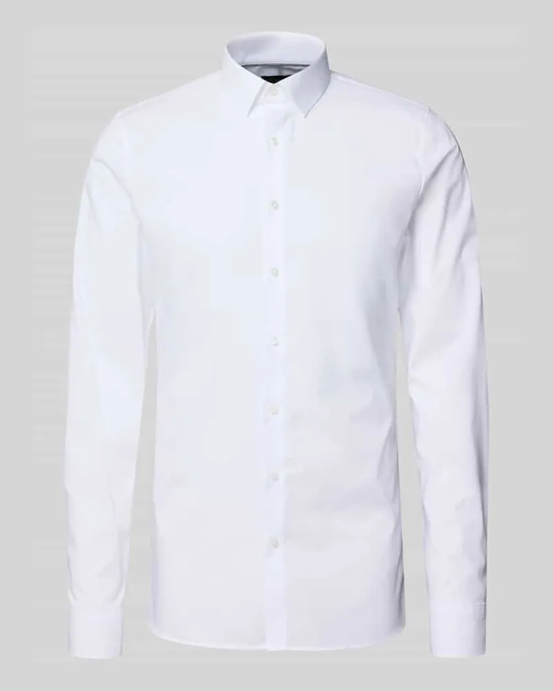 Olymp Super Slim Fit Businesshemd mit extra langem Arm Modell 'URBAN KENT Weiss
