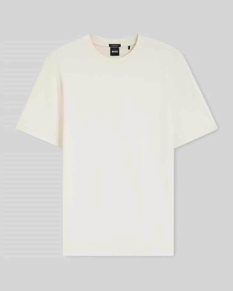 HUGO BOSS Regular Fit T-Shirt aus reiner Baumwolle Modell 'H-THOMPSON 321 Offwhite