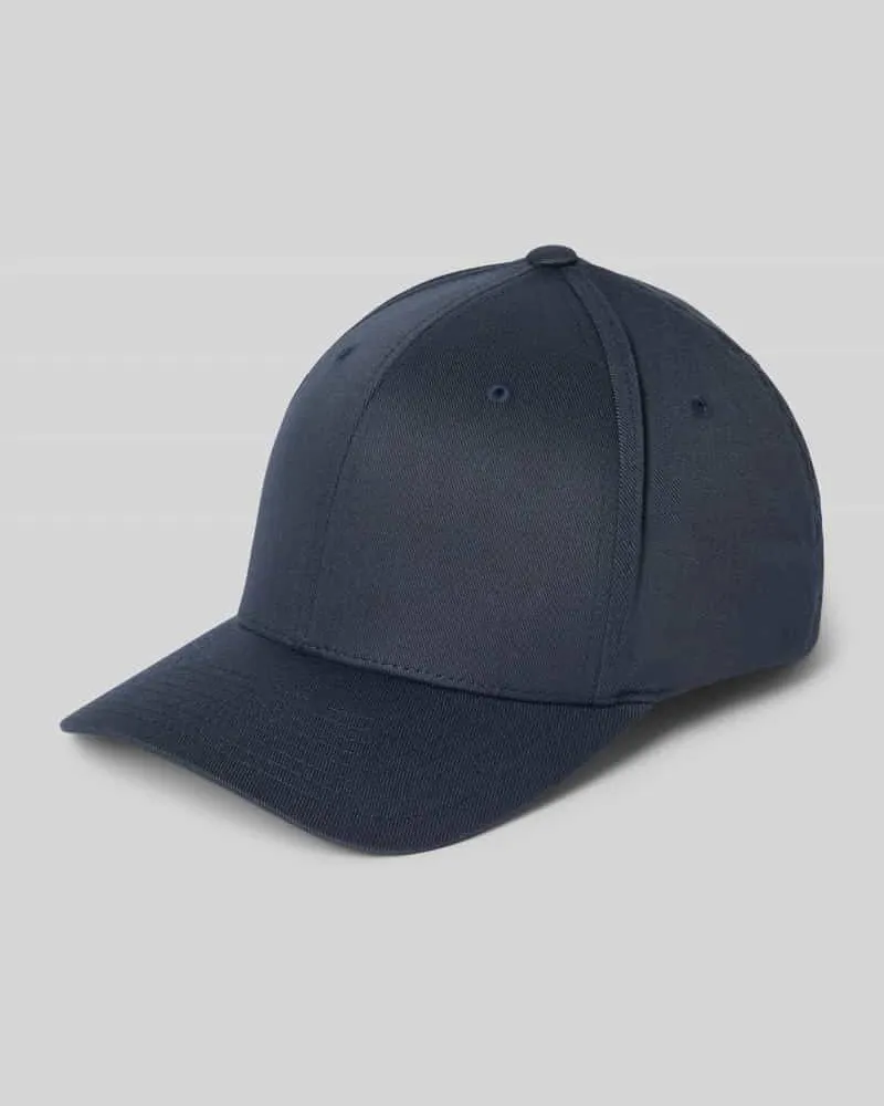 Flexfit Cap mit verstärkter Schirm Modell 'Wooly Combed Dunkelblau