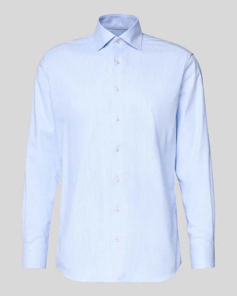 Eterna Modern Fit Business-Hemd mit Knopfleiste Bleu