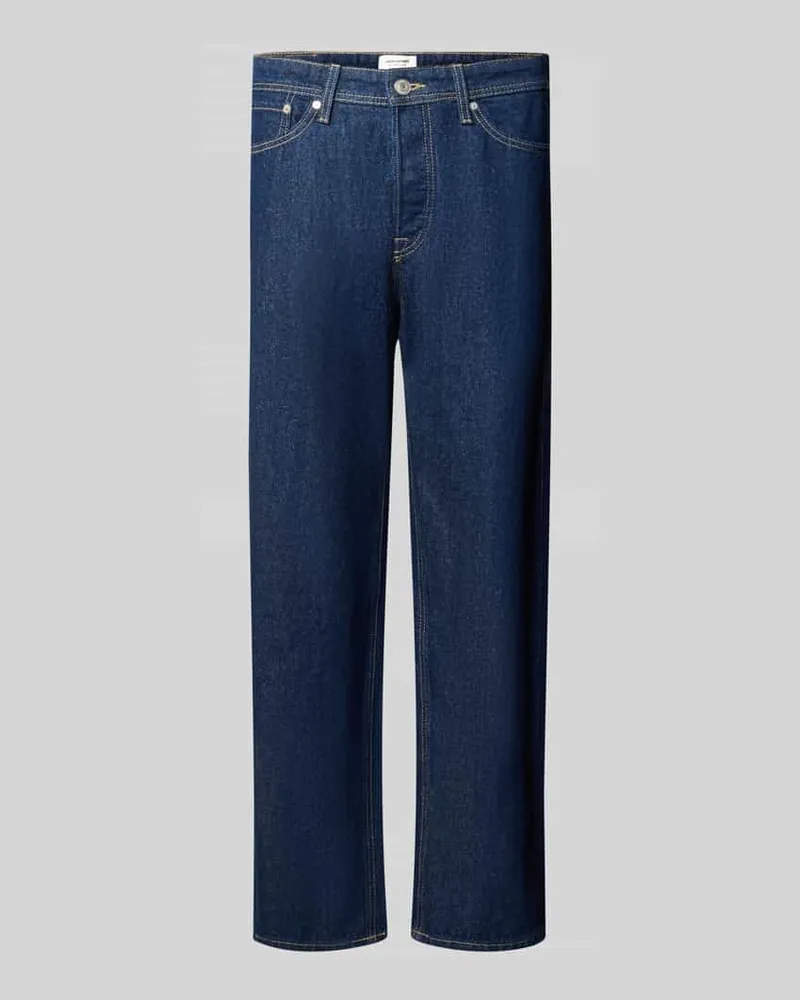 Jack & Jones Loose Fit Jeans im 5-Pocket-Design Modell 'EDDIE Jeansblau