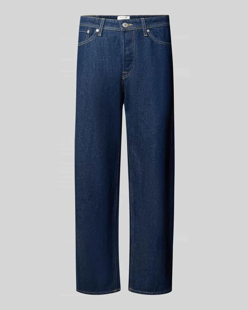Jack & Jones Loose Fit Jeans im 5-Pocket-Design Modell 'EDDIE Jeansblau