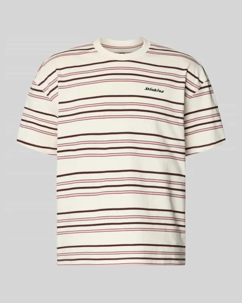 Dickies T-Shirt mit Logo-Stitching Modell 'EAST LIBERTY Offwhite