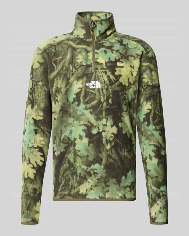 The North Face Regular Fit Sweatshirt Modell 'NOVELTY' mit Camouflage-Muster Oliv