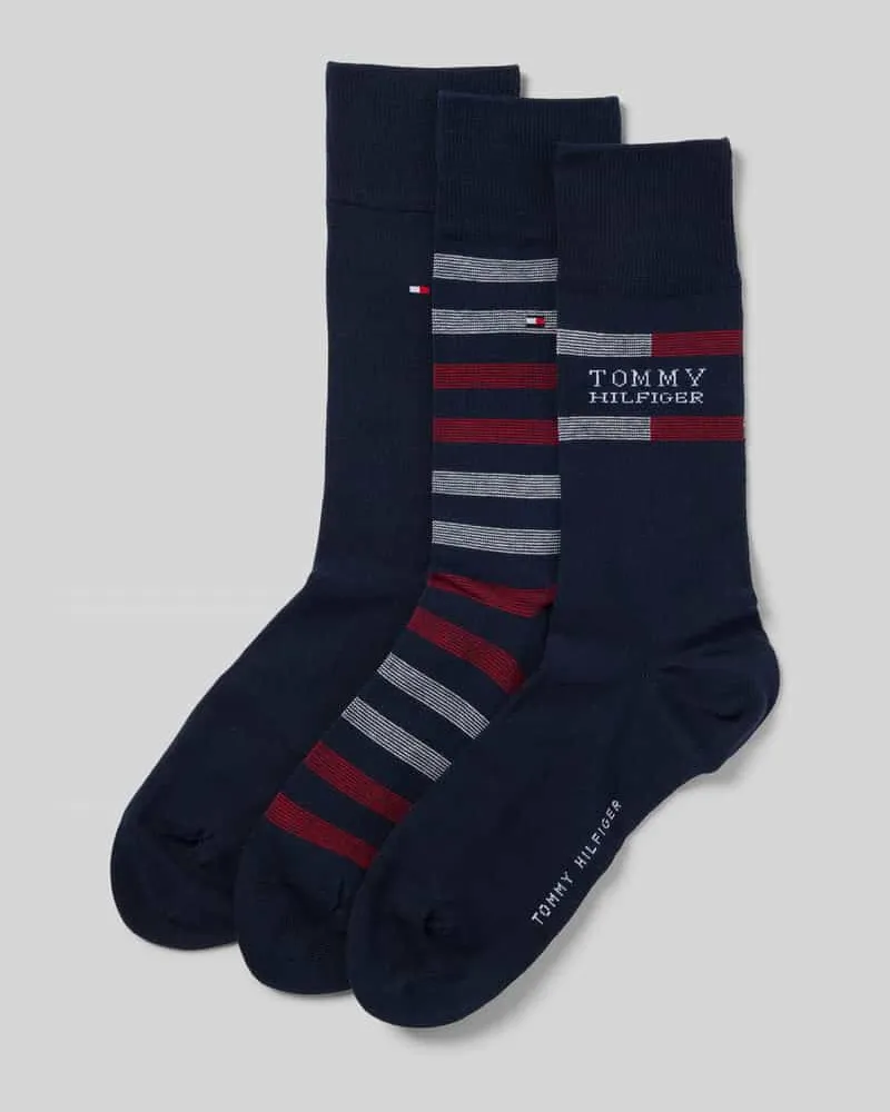 Tommy Hilfiger Socken aus Baumwoll-Mix im 3er-Pack Marine
